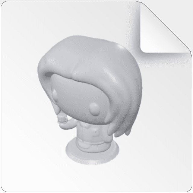 Preview STL de uma figura com corte chanel